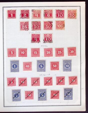 1874-1940 Old-time Hungary collection on pages, plus