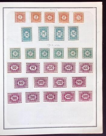 1874-1940 Old-time Hungary collection on pages, plus