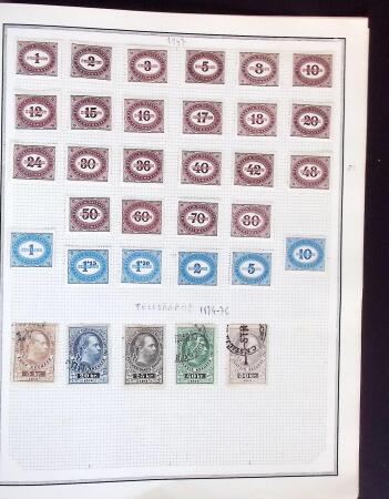 1874-1940 Old-time Hungary collection on pages, plus