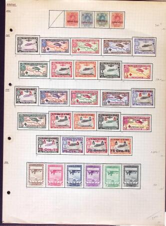 1920-36, Old-time airmail selection on pages, mint,