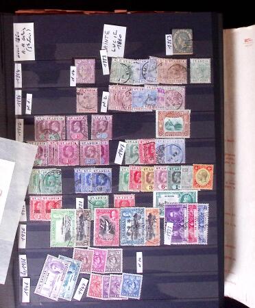 1855-1995 BRITISH EMPIRE selection on stockpages showing
