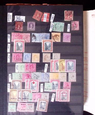 1855-1995 BRITISH EMPIRE selection on stockpages showing
