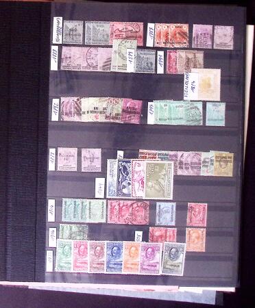 1855-1995 BRITISH EMPIRE selection on stockpages showing