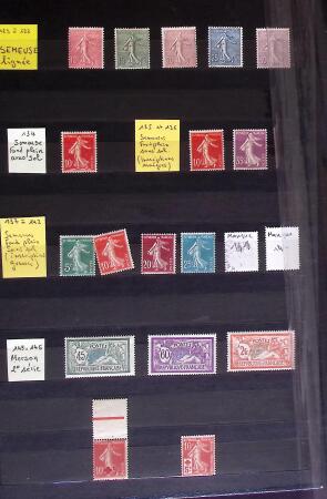1900-95, Belle collection de France en neuf classeurs,