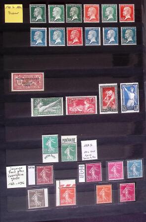 1900-95, Belle collection de France en neuf classeurs,