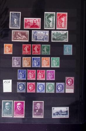 1900-95, Belle collection de France en neuf classeurs,