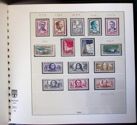 1900-2005, Collection de France principalement neuve