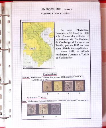 1886-1970, Collection d'Indochine en cinq classeurs