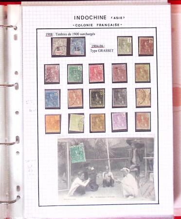 1886-1970, Collection d'Indochine en cinq classeurs