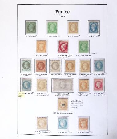 1849-2005 Belle collection de France en albums, fin