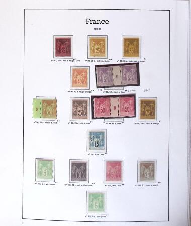 1849-2005 Belle collection de France en albums, fin