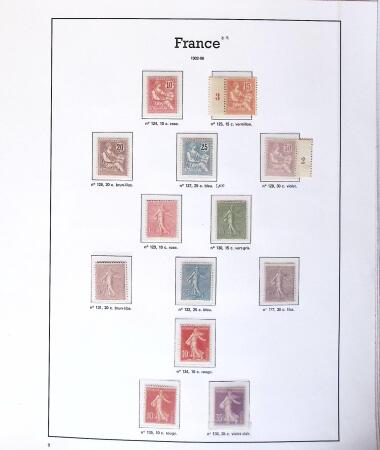 1849-2005 Belle collection de France en albums, fin
