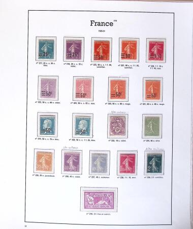 1849-2005 Belle collection de France en albums, fin