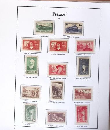 1849-2005 Belle collection de France en albums, fin