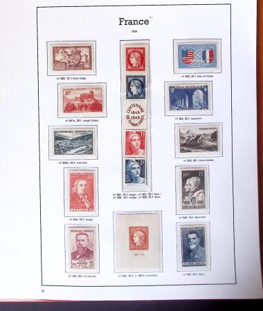 1849-2005 Belle collection de France en albums, fin