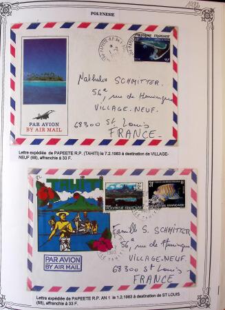 1893-2000 Collection de timbres commençant par Tahiti