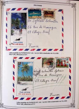 1893-2000 Collection de timbres commençant par Tahiti