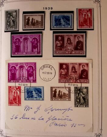 Collection timbres neuf et obl. de Belgique +qq lettres