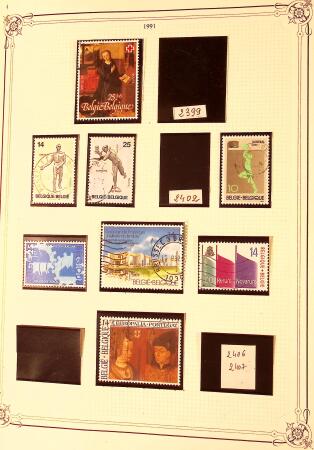 Collection timbres neuf et obl. de Belgique +qq lettres