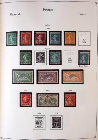 Collection timbres neuf de France en 3 albums