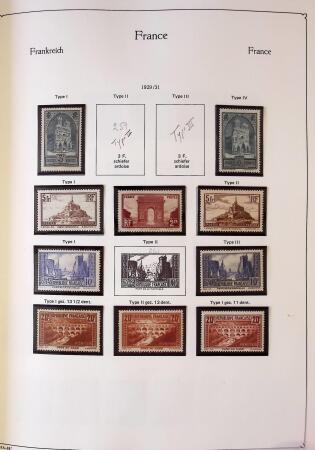 Collection timbres neuf de France en 3 albums
