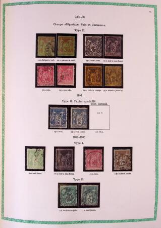 Collection timbres oblitérés de France en 3 albums