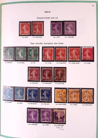 Collection timbres oblitérés de France en 3 albums