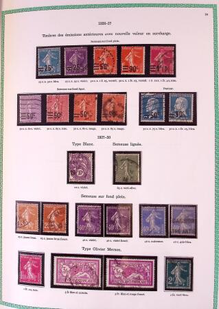 Collection timbres oblitérés de France en 3 albums