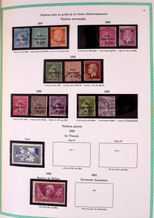 Collection timbres oblitérés de France en 3 albums