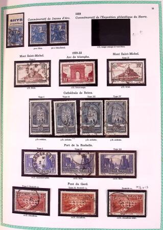 Collection timbres oblitérés de France en 3 albums