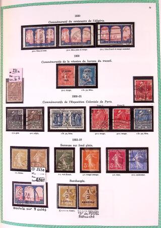 Collection timbres oblitérés de France en 3 albums