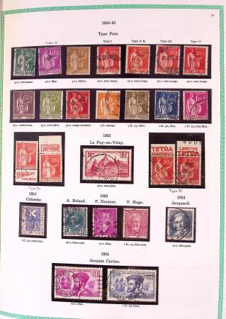 Collection timbres oblitérés de France en 3 albums