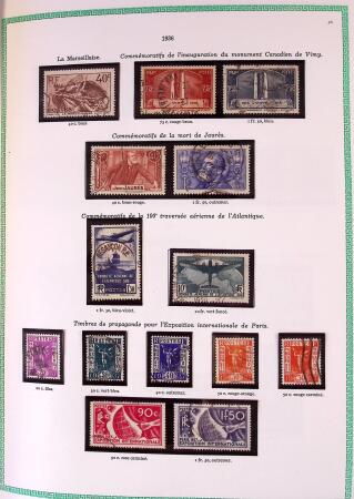 Collection timbres oblitérés de France en 3 albums