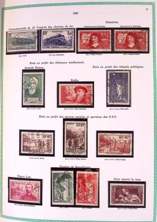 Collection timbres oblitérés de France en 3 albums
