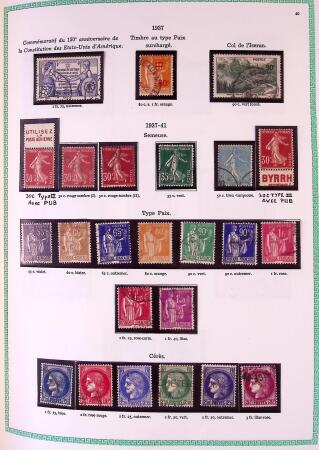 Collection timbres oblitérés de France en 3 albums