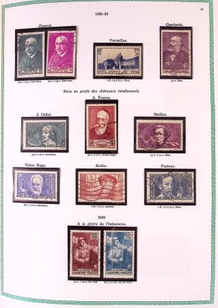 Collection timbres oblitérés de France en 3 albums
