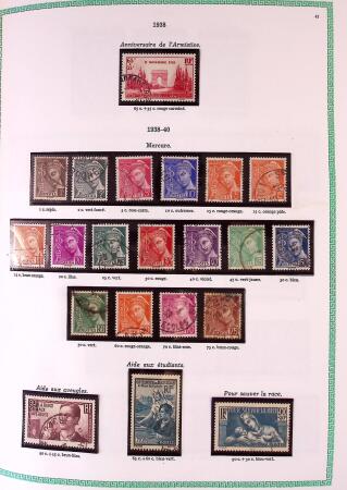 Collection timbres oblitérés de France en 3 albums