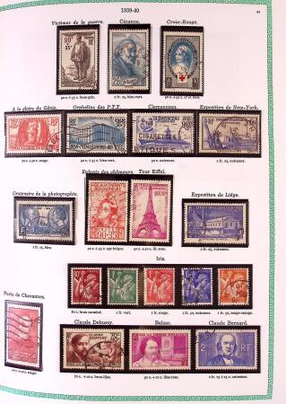 Collection timbres oblitérés de France en 3 albums