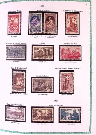 Collection timbres oblitérés de France en 3 albums