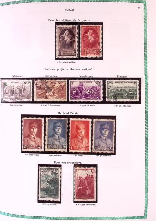Collection timbres oblitérés de France en 3 albums