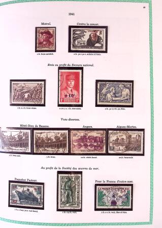 Collection timbres oblitérés de France en 3 albums