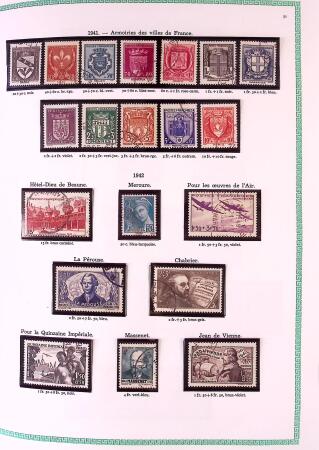 Collection timbres oblitérés de France en 3 albums