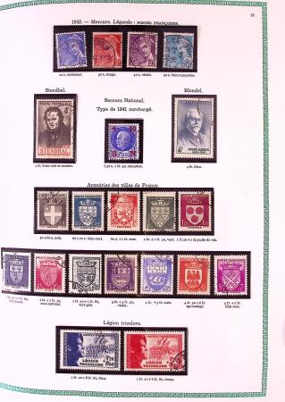 Collection timbres oblitérés de France en 3 albums