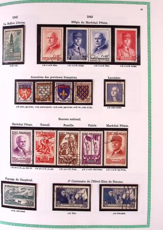 Collection timbres oblitérés de France en 3 albums