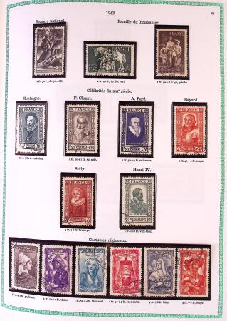 Collection timbres oblitérés de France en 3 albums