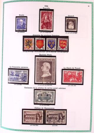 Collection timbres oblitérés de France en 3 albums