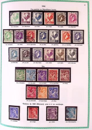 Collection timbres oblitérés de France en 3 albums