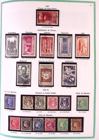Collection timbres oblitérés de France en 3 albums
