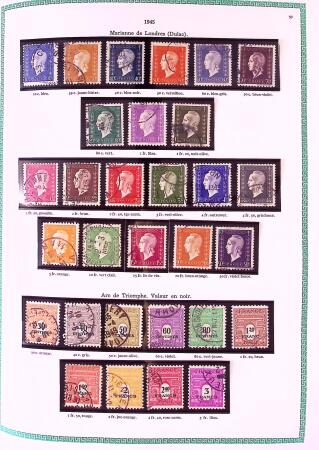 Collection timbres oblitérés de France en 3 albums