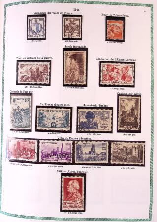 Collection timbres oblitérés de France en 3 albums